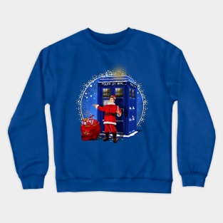 10th Doctor as Santa Claus Crewneck Sweatshirt